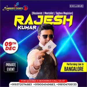 Rajesh Kumar: The Star Magician Mesmerizes Bangalore’s Pre-Wedding Event