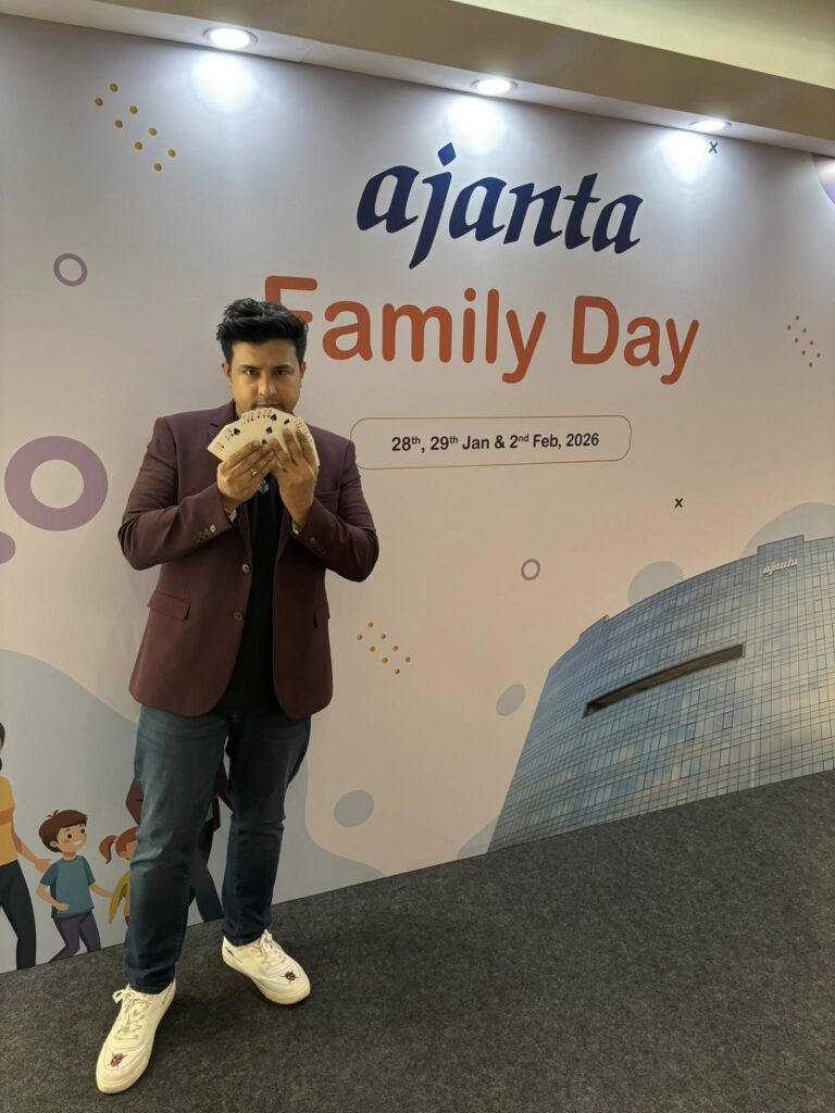 Rajesh Kumar Mesmerizes Ajanta Pharma Family Day with Magic & Mentalism